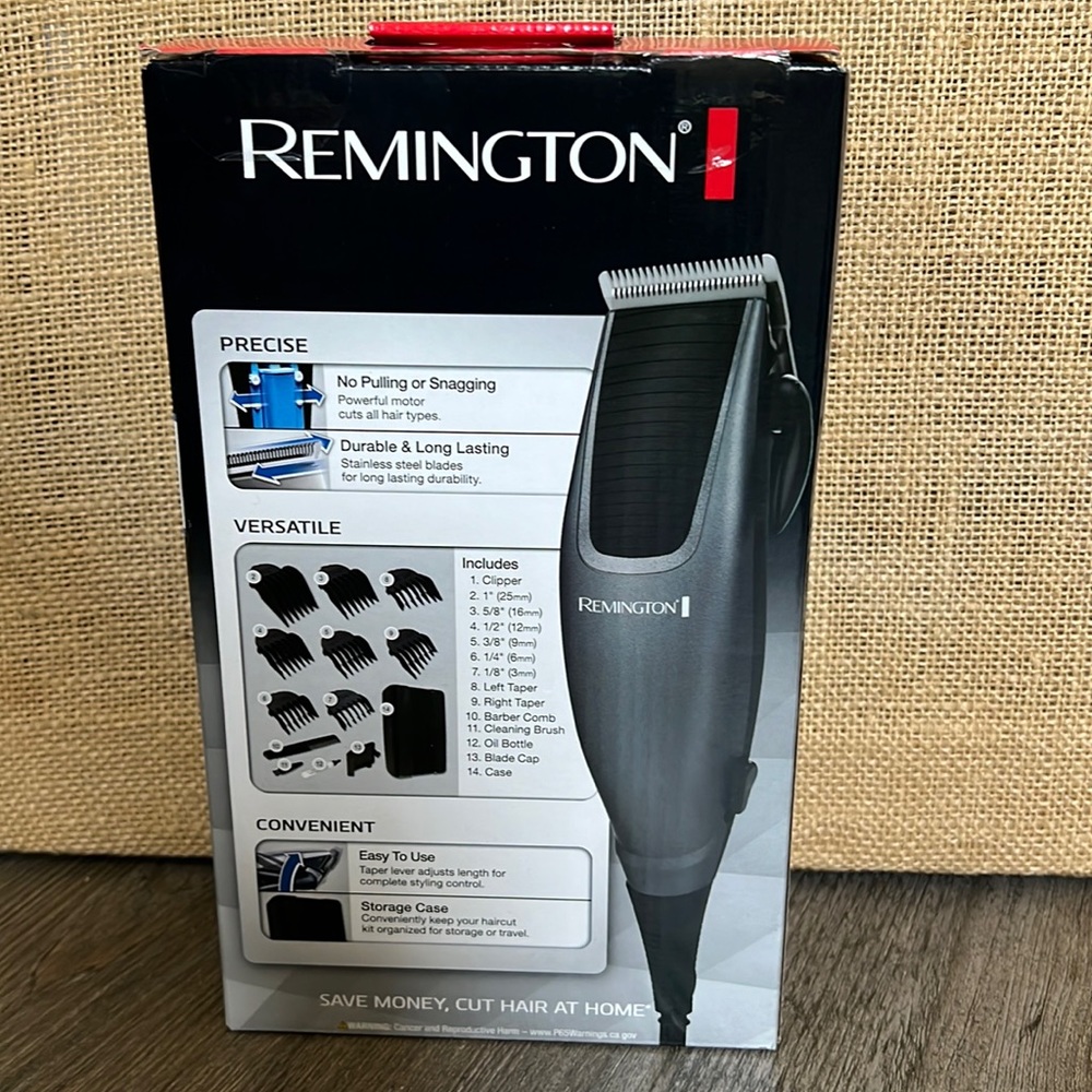 NWT Remington Hair Clippers 14 Piece Home Barber Haircut Set HC1090
